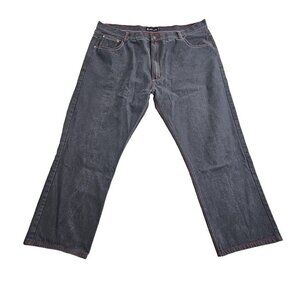 Vintage Red Ape Jeans Men's 46x30 Grey Straight Leg EUC Embroidered Streetwear